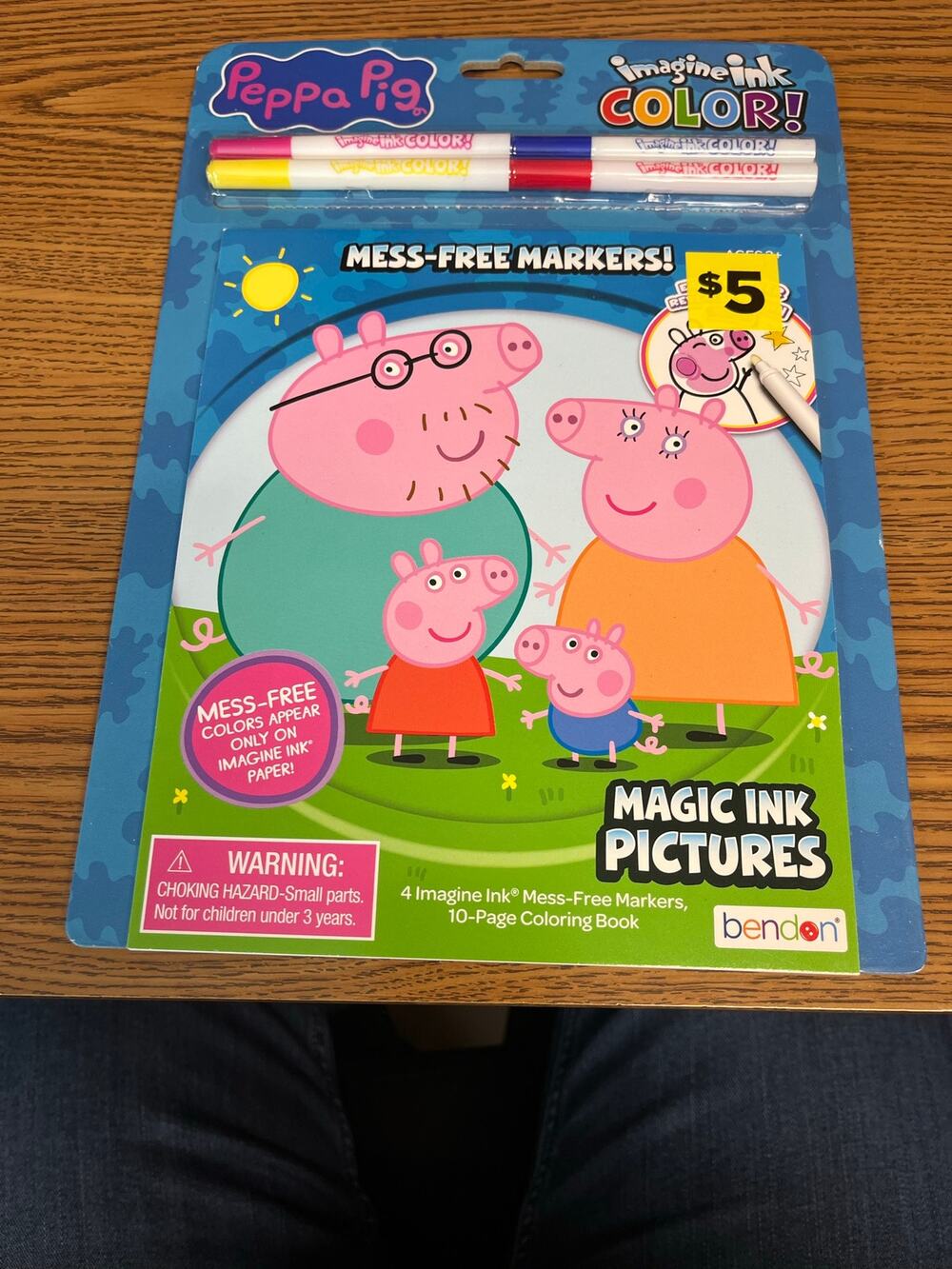 Bendon Peppa Pig Imagine Ink magic coloring book with 4 markers new